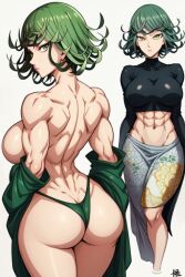 1girls abs ai_generated big_breasts clothed clothing color dress female female_focus female_only fit_female gigiti green_eyes green_hair hi_res large_breasts light-skinned_female light_skin looking_at_viewer muscles muscular muscular_arms muscular_back muscular_female muscular_legs one-punch_man short_hair solo solo_female tagme tatsumaki thick_thighs