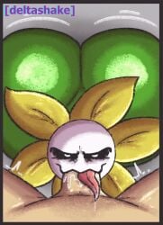 2boys big_ass big_butt blowjob deltashake flowey_the_flower flowey_with_nothing_else_but_a_massive_ass human male male_only penis penis_in_mouth plant tagme undertale undertale_(series)