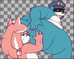 1boy 1girls 2024 accessory amber_eyes anal anilingus anthro anthro_on_anthro anus ass belly bent_over big_breasts big_butt black_nose blue_body blue_clothing blue_fur blue_hat blue_headwear blush blush_lines bodily_fluids body_fur breasts butt_grab canid canine canis canon_couple checkered checkered_background clothing conductor's_wife_(sonic) conductor_(sonic) conductor_hat countershade_belly countershade_breasts countershade_face countershade_torso countershading digit_ring digital_media_(artwork) dipstick_tail domestic_dog duo eyelashes facial_hair female female_rimming_male furry furry_female furry_male hair hair_accessory hairband half-closed_eyes hand_on_butt hand_on_own_butt hand_on_partner's_butt hat hat_only headgear headgear_only headwear headwear_only heart_symbol highlights_(coloring) husband_and_wife jewelry licking looking_pleasured male male/female mammal markings married_couple mature_anthro mature_female mature_male medium_hair medium_tail moobs mostly_nude multicolored_body multicolored_fur mustache narrowed_eyes nipples nude open_mouth open_smile oral overweight overweight_anthro overweight_male pattern_background pink_body pink_fur pink_hair pink_nipples pixel_(artwork) rear_view rimming ring sega sex shadow_face simple_background smile smush-sin sonic_(series) sonic_the_hedgehog_(series) spread_butt spreading standing straight sweat tail tail_markings the_murder_of_sonic_the_hedgehog tongue tongue_in_anus tongue_out two_tone_body two_tone_fur wedding_ring white_body white_countershading white_facial_hair white_fur white_highlights white_mustache yellow_eyes