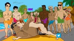 2boys 2girls 3boys 4boys 4girls 9boys animan animanstudios asian_male bikini black_hair black_male blonde_hair boner brown_hair cowboy_hat cuckquean dark_skin erection erection_under_clothes gay gray_hair light_skin lipstick male/male male_focus male_penetrating_male missionary_position multiple_females multiple_males orange_hair sandals shocked shorts sunglasses swimming_pool swimming_trunks swimsuit tanned_skin tongue_kiss towel underwear white_male yaoi