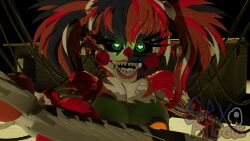 3d baby_(fnafsl) big_ass big_breasts big_nipples circus_baby circus_baby_(fnaf) five_nights_at_freddy's green_eyes heart-shaped_pupils scrap_baby scrap_baby_(fnaf) sharp_teeth