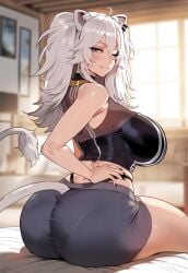 1girls ai_generated animal_ears artstyle_imitation ass breasts dat_ass female floox high_resolution hololive hololive_japan huge_ass huge_breasts kemonomimi light_skin lion_girl long_hair shishiro_botan stable_diffusion thiccwithaq_(ai_style) thick_thighs virtual_youtuber