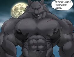 anthro anthro_only bara bara_tits blaidd_(elden_ring) elden_ring gay grey_body grey_fur male male_only muscular muscular_anthro muscular_male nipples robinmg_45 scar tagme wolf