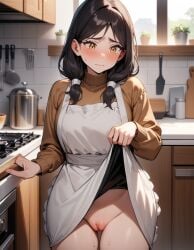 ai_generated apron apron_lift attack_on_titan carla_jaeger female pussy rtxfus shy solo