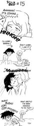 4koma ahe_gao amourshipping comic cum cum_announcement dark_gargo fellatio female human human_only kissing monochrome oral pokemon pokemon_xy raicosama satoshi_(pokemon) serena_(pokemon) short_hair snowballing straight