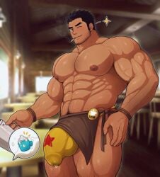 1boy bara bara_tiddies bara_tits beard_stubble big_bulge big_chest big_pecs black_hair bulge gay genital_fluids gigantic_chest huge_bulge huge_chest huge_pecs large_pectorals lucas_lee male male_nipples male_only male_pubic_hair manboobs massive_chest massive_pecs moobs muscular_male nipples penis_outline precum precum_drip precum_through_underwear scott_pilgrim solo solo_male toto_(artist) underwear