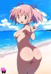 ai_generated madoka_kaname madoka_worship mahou_shoujo_madoka_magica sling_bikini