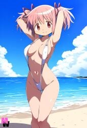 ai_generated madoka_kaname madoka_worship mahou_shoujo_madoka_magica sling_bikini