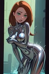 ai_generated corruption female_only kim_possible kimberly_ann_possible liquid_metal metal_skin metal_transformation transformation