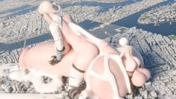 2futas 3d ass balljob balls_bigger_than_head big_ass big_breasts breasts ceraph_keilah city cum cum_everywhere cum_flood cumshot ejaculation excessive_cum futa_giantess futa_only futanari giantess huge_ass huge_balls huge_breasts huge_cock hyper hyper_balls hyper_penis kaine_(nier) light-skinned_futanari light_skin macro nier nier:_automata nier_replicant nude nude_futanari penis_size_difference short_hair sitting_on_penis size_difference thick_penis white_hair yorha_2b