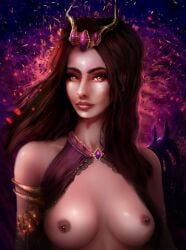 blizzard_entertainment lady_katrana_prestor ladyewony light-skinned_female light_skin nipple_piercing onyxia void_corruption_(warcraft) warcraft world_of_warcraft