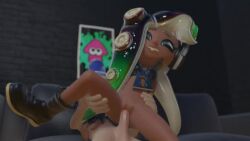 1boy 1girls 3d age_difference animated breathing_heavily hipminky inkling_boy marina_(splatoon) older_girl_and_younger_boy panting partially_clothed pussy sex sound splatoon tagme video younger_male younger_penetrating_older