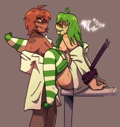 1futa ahoge bedroom_eyes blush blush_lines blushing_profusely bondage breasts crazy_eyes crying crying_with_eyes_open drool drool_on_face drooling female_penetrated fucked_senseless fucked_silly futa_on_female futanari green_hair kimi_ga_shine lab_coat mastectomy_scar nipples partially_clothed pussy_juice pussy_juice_drip rope rope_bondage smile striped_clothing striped_thighhighs sue_miley sweat sweatdrop sweating table table_sex tears thigh_highs thighhighs tia_safalin vaginal_penetration vaginal_sex