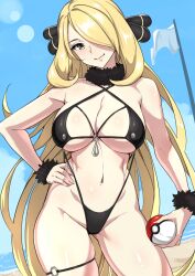 cynthia (pokemon) from game freak by sturmjager