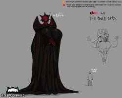 big_breasts character_sheet eldritch_abomination eldritch_being eldritch_horror gore_bride_(zeblackball) large_female larger_female monster monster_girl nightmare_fuel nightmare_waifu original tagme taller_girl thick_thighs zeblackballd_(artist)