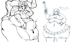 belly big_breasts cerebella chubby fat_ass grabbing jspeach7 skullgirls