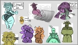 aloe_(pvz) ass big_ass big_breasts breasts cactus_(pvz) chomper_(pvz) fume_shroom_(pvz) gijinka grimrose_(pvz) huge_breasts ice-shroom_(pvz) jstolpa laser_bean_(pvz) multiple_girls plants_vs_zombies primal_sunflower_(pvz) thick_thighs thighs