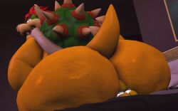 3d big_ass big_butt bowser chubby facesitting fat koopa male/male male_only maledom mario_(series) mrrainbow nintendo overweight_male source_filmmaker tagme