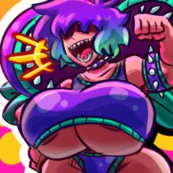 1girls big_breasts breasts chomper_(pvz) gijinka jstolpa plants_vs_zombies underboob