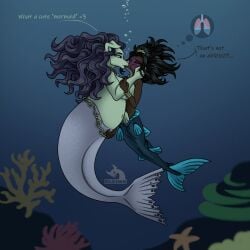 asphyxiation dragon-tear drowning female furry mermaid oxygen_meter submerged tagme underwater underwater_peril