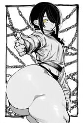 1girls ai_generated big_ass chains chainsaw_man clothed clothing female huge_ass looking_at_viewer nayuta_(chainsaw_man) partially_clothed shuya_(artist) solo solo_female thong xx7mr2azp9tqbf4
