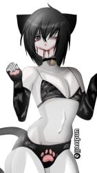 1boy belly belly_button big_thighs blood blood_on_face cat_ears cat_tail choker collarbone creepypasta crying femboy femboy_focus femboy_jeff_the_killer femboy_only jeff_the_killer midriff navel no_visible_genitalia one_eye_closed panties pose posing slit_mouth solo solo_focus solo_male tagme tears thick_thighs thighs twink wink winking