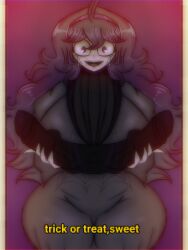 big_ass big_breasts dildo double_dildo halloween hex_maniac nervous_smile pokemon spooky