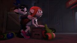 3d animated anthro balls being_watched bike_shorts blue_hair cephalopod cephalopod_humanoid clothed_sex doggy_style duo female froggysfm goggles goggles_on_head hair_grab hair_pulling humanoid inkling inkling_boy inkling_girl john_(splatoon) kaori_(splatoon) light_skin long_hair male male/female mask_(marking) nintendo octarian octoling octoling_girl octoling_rival orange_hair pointy_ears public_sex sex shiny_hair splatoon splatoon_(series) splattershot squid tentacle tentacle_hair testicles