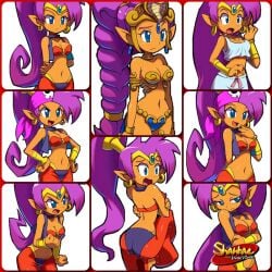 big_breasts official_art purple_hair shantae shantae_(character) shantae_and_the_pirate's_curse