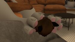 feet_bigger_than_head feet_on_face foot_fetish foot_lick foot_on_face foot_slave foot_smother foot_sniffing foot_worship furry mrhighvoice paw_lick paws pink_pawpads toes vrchat white_fur