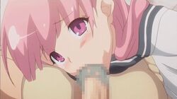 :>= animated blush breasts deepthroat fellatio female gyakuten_majo_saiban:_chijo_na_majo_ni_sabakarechau large_breasts long_hair looking_at_viewer male_pov naughty_face navel oral penis pink_eyes pink_hair pleasure_face pov pov_eye_contact saliva school school_uniform sex straight sweater_vest tears yuki_himeno