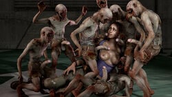 1girls 3d 7monsters breasts cum dark-skinned_female dark_skin female gangbang interspecies male monster multiple_boys nipples penis resident_evil resident_evil_5 sfmarvel sheva_alomar teeth