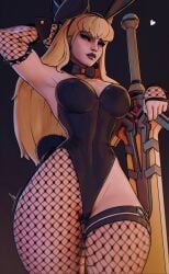 1girls 3d 3d_(artwork) 3d_model 3d_render arm_gloves armwear ass background bare_hips bare_shoulders big_ass big_breasts black_leotard black_nails blonde-haired_female blonde-haired_male blonde_female blonde_hair blonde_hair_female blue_eyes breasts bunny_costume bunny_ears bunny_girl bunny_tail bunnysuit chair cleavage clothed clothed_female clothes clothing curvaceous curvy curvy_female curvy_figure earrings exposed_hips eyebrows eyelashes eyeliner female female_focus female_human female_only fingerless_arm_sleeves fingerless_gloves fishnet fishnet_armwear fishnet_legwear fishnet_stockings fishnets fit fit_female gloves highres hip_cleavage holding holding_object holding_sword holding_weapon huge_breasts human human_female human_only large_breasts leotard light-skinned_female light_skin long_hair long_legs looking_at_viewer magik_(illyana_rasputin) magik_(marvel_rivals) markings markings_on_face marvel marvel_comics marvel_rivals nails nails_painted no_bra no_panties painted_fingernails painted_nails presenting_to_viewer purple_markings reflection ribbon seductive seductive_eyes seductive_look seductive_smile sexy sfrinzy simple_background skimpy skimpy_clothes slim_waist solo solo_female solo_focus standing standing_position sword thick thick_ass thick_butt thick_thighs thigh_gap thigh_highs thighhighs thighs thighs_bigger_than_head tight_clothes tight_clothing toned toned_body toned_female video_game video_games voluptuous voluptuous_body voluptuous_female weapon wide_hips wide_thighs