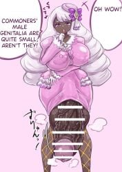 1futa exposed_penis futanari huge_breasts hyper hyper_penis intersex jacinthe_(pokemon) nizikuroryu penis pokemon pokemon_za small_penis_humiliation tagme talking text translated yukari_(pokemon)