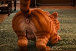 20th_century_fox all_fours anus arched_back arching_back ass ass_focus ass_up asshole back_view balls carpet davis_entertainment detailed_background faceless_male fat_ass feline feral furry garfield:_the_movie garfield_(series) garfield_the_cat gay ginger_fur head_down_ass_up juicy_butt living_room low-angle_view male obese paws presenting_anus presenting_butt puffy_anus quadruped raised_tail striped_body striped_fur stripes tail teasing_viewer