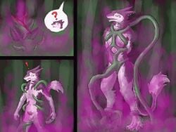 4_fingers 4_toes animal_genitalia animal_penis anthro balls bound comic digital_drawing_(artwork) digital_media_(artwork) digitigrade ear_piercing feet fingers fur furgonomics furry-specific_piercing genital_piercing genitals half-closed_eyes half-erect harness hi_res hypnosis hypnotic_gas male mind_control narrowed_eyes nude open_mouth orgasm outside penile penis penis_milking pheromones piercing pink_body pink_fur plant restrained restrained_by_tentacles sequence sergal sex sheath sheath_piercing solo sqwkr tail tapering_tail tentacle tentacle_harness tentacle_sex tentaclejob thick_tail toes tongue vine_bondage vine_tentacles vines white_body white_fur