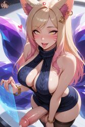1futa 2026 ahri ahri_(league_of_legends) ai_generated ass balls big_ass big_balls big_breasts big_butt big_penis flouzai futa_only futanari highres huge_breasts huge_cock k/da_ahri league_of_legends looking_at_viewer penis seductive seductive_look seductive_pose seductive_smile testicles uncensored veiny_penis