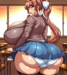 monika (doki doki literature club) from ddlc
