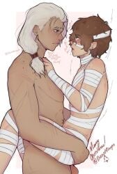 age_difference ambiguous_penetration andre_gide androgynous balls ballsack bandaged_arm bandaged_leg bandages bandages_around_chest belly_bulge brown_hair bulge bungo_stray_dogs bungou_stray_dogs carrying_partner carrying_position crying crying_while_penetrated crying_with_eyes_open dazai_osamu femboy gide_andre grey_hair male no_visible_genitalia nude older_male older_penetrating_younger osamu_dazai queersturbates questionable_consent twink