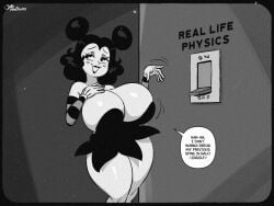 1girls 2025 4th_wall_breaking big_ass big_breasts black_eyes black_hair butt comedy female fourth_wall_broken funny humor joaoppereiraus original original_character rubberhose sally_mcboing source_request switch tagme thick_thighs white_body white_skin