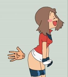 1girls animated ass_slap bloggerman blush closed_eyes disembodied_hand female happy human human_only may_(pokemon) may_(pokemon_rs) nintendo no_bandana open_mouth pants_down pokemon pokemon_(anime) shorts_down spank spanking spats_down