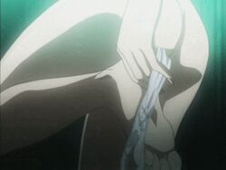 1girls animated bra breasts cassie_lockheart freezing_(series) green_hair lowres nipples panties screencap undressing