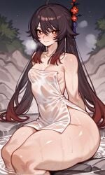 1girls ai_generated ass big_ass big_thighs blush completely_nude completely_nude_female female female_only genshin_impact gigantic_ass gigantic_thighs hot_spring hu_tao_(genshin_impact) huge_ass huge_thighs large_ass large_thighs massive_ass massive_thighs naked naked_towel nude nude_female onsen sentience_zero thiccwithaq_(ai_style) thick_thighs thighs towel towel_only wide_hips