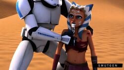 3d 501st_clone_trooper ahsoka_tano ai_generated alien_girl beaten bruised captured clone_trooper clone_wars cum cum_in_mouth defeated_heroine dripping_cum implied_rape orange_skin rape smutgen star_wars star_wars:_the_clone_wars tatooine togruta torn_clothes torn_clothing