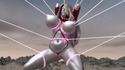 3d 3d_(artwork) alien alien_girl alien_humanoid asian asian_female bodypaint breasts female female_focus giant_ass giant_breasts giantess glowing_eyes large_ass large_breasts massive_ass massive_breasts massive_butt massive_thighs nude nude_female original original_character ponytail red_body red_bodypaint red_skin restrained silver_body silver_bodypaint silver_hair silver_skin superheroine thick_ass thick_butt thick_hips thick_thighs thighs ultraman_(franchise) ultrawoman yoidore