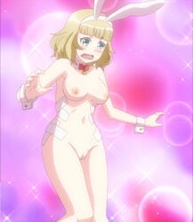 blonde_hair blue_eyes breasts bunny_ears female large_breasts nekomate14_edited nude_filter pussy saionji_usagi solo tagme taimadou_gakuen_35_shiken_shoutai uncensored