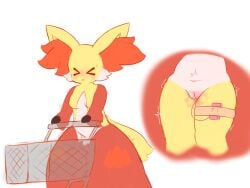 anthro blush bmq bodily_fluids breasts delphox egg_vibrator female generation_6_pokemon genital_fluids genitals hi_res legband masturbation nintendo penetration plump_labia pokemon pokemon_(species) pussy sex_toy sex_toy_in_pussy sex_toy_insertion shaking slightly_chubby solo standing thick_thighs thighband trembling vaginal_fluids vaginal_penetration vaginal_penetration vibrator vibrator_in_pussy