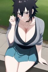 ai_generated genderswap_(mtf) naruto rule_63 sasuke_uchiha sasuko