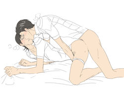 2boys anal ass black_hair blush bottomless bulge male_only midousuji_akira multiple_boys sex short_hair steam tagme underwear undressing yaoi yowamushi_pedal