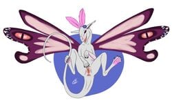 clb dragon female feral pussy simple_background solo tongue white_background wings